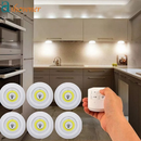 Lampâda Adesiva KIT Com 3 Luminárias LED e Controle à Pilha AAA Coisas Diferentes para Casa MT027-2 (CC) MT027 (CR)