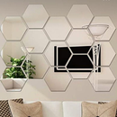 Kit 10 Espelhos Adesivos Decorativos Hexágonos