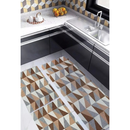 Jogo de passadeira de cozinha tapete em jacquard antiderrapante 3 peças decoração impecável