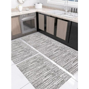 Jogo de passadeira de cozinha tapete em jacquard antiderrapante 3 peças decoração impecável
