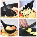 KIT de Utensílios Para Cozinha em Silicone e Bambu 12 Peças