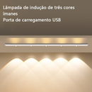 Luminária LED USB 3 cores Regulável Recarregável Com sensor de movimento 60cm -F9