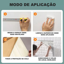Kit Placa 3D Tijolinho 70x77 cm Autocolante com Espuma Revestimento de Parede Decorativo