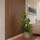 KIT ATÉ 50 PLACAS Painel Ripado MDF Autocolante Madeira 45x11cm Revestimento MDF de Parede - ENVIO FULL