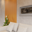 KIT ATÉ 50 PLACAS Painel Ripado MDF Autocolante Madeira 45x11cm Revestimento MDF de Parede - ENVIO FULL