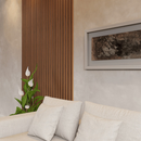 KIT ATÉ 50 PLACAS Painel Ripado MDF Autocolante Madeira 45x11cm Revestimento MDF de Parede - ENVIO FULL