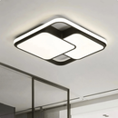 Luminária de LED de Sobrepor Quadrada Bivolt 3 Cores Com Luz Central Dupla Lustre de teto