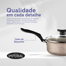 Jogo De Panelas 10 Peças Antiaderente Conjunto Caçarola Frigideira Fervedor Cor Coffee Cappuccino Kit Talheres