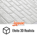 Kit Placa 3D Tijolinho 70x77 cm Autocolante com Espuma Revestimento de Parede Decorativo