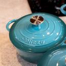 Kit Jogo Panelas Esmaltadas Antiaderente Ferro Fundido Chama e Indução Com Inmetro Estilo Creuset