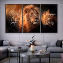 Quadros Decorativos Grande Sala Quarto Leao Nunca Foi Sorte 122x60