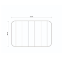 Kit com 2 Tapete Antiderrapante Absorvente Banheiro Quarto Macio Soft Secagem Rapida 60x40