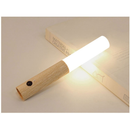 Luminaria Luz Led Recarregável Sensor de Movimento Arandela de Madeira Minimalista Para Mesa Parede