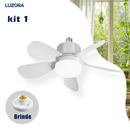 Ventilador de Teto com Luz Silencioso Controle Remoto Economica Instalação Fácil LED Bivolt E27