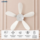 Ventilador de Teto com Luz Silencioso Controle Remoto Economica Instalação Fácil LED Bivolt E27
