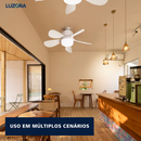 Ventilador de Teto com Luz Silencioso Controle Remoto Economica Instalação Fácil LED Bivolt E27