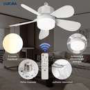 Ventilador de Teto com Luz Silencioso Controle Remoto Economica Instalação Fácil LED Bivolt E27