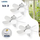 Ventilador de Teto com Luz Silencioso Controle Remoto Economica Instalação Fácil LED Bivolt E27