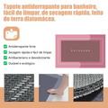 Tapete de Banheiro Absorvente Antiderrapante Secagem Rápida